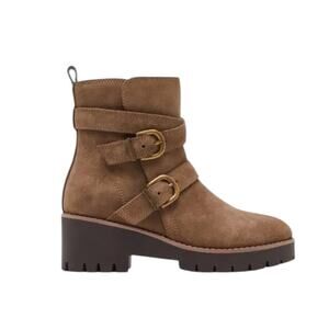 NWOT Blondo Dazie Waterproof Buckle Taupe Suede Booties – Sz 11M